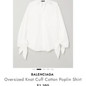 Balenciaga Oversized White Cotton Shirt NWT